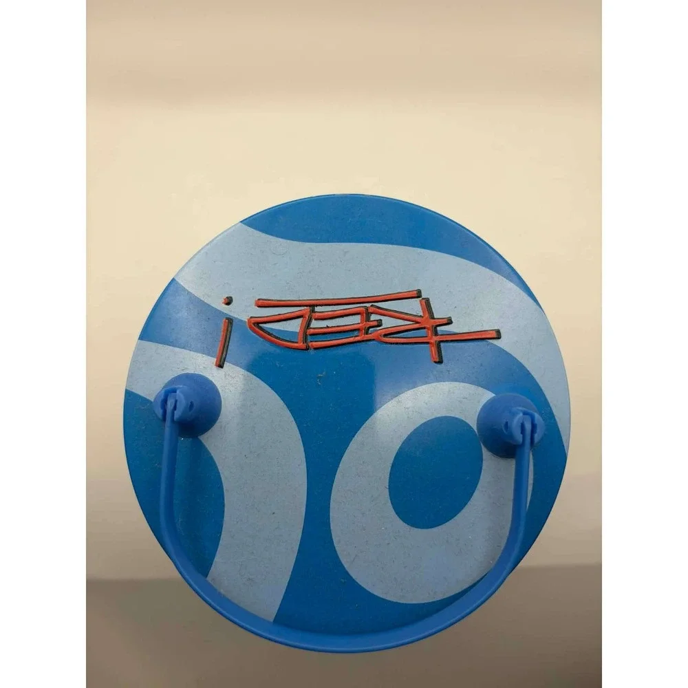 Vintage‎ 2003 M&MS Red Character Embossed Zipper Tin Lunch Box Blue Handle